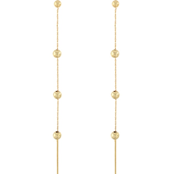 Ball Station Chain & Bar Earrings - Picture 1 of 1